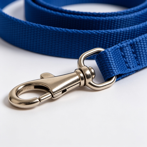 barkeleypets.com Nylon Dog Leash Strong, Durable, Traditional Style Lead with Easy to Use Bolt Snap for Small, Medium and Large Dogs 3/4" x 6', Royal Blue