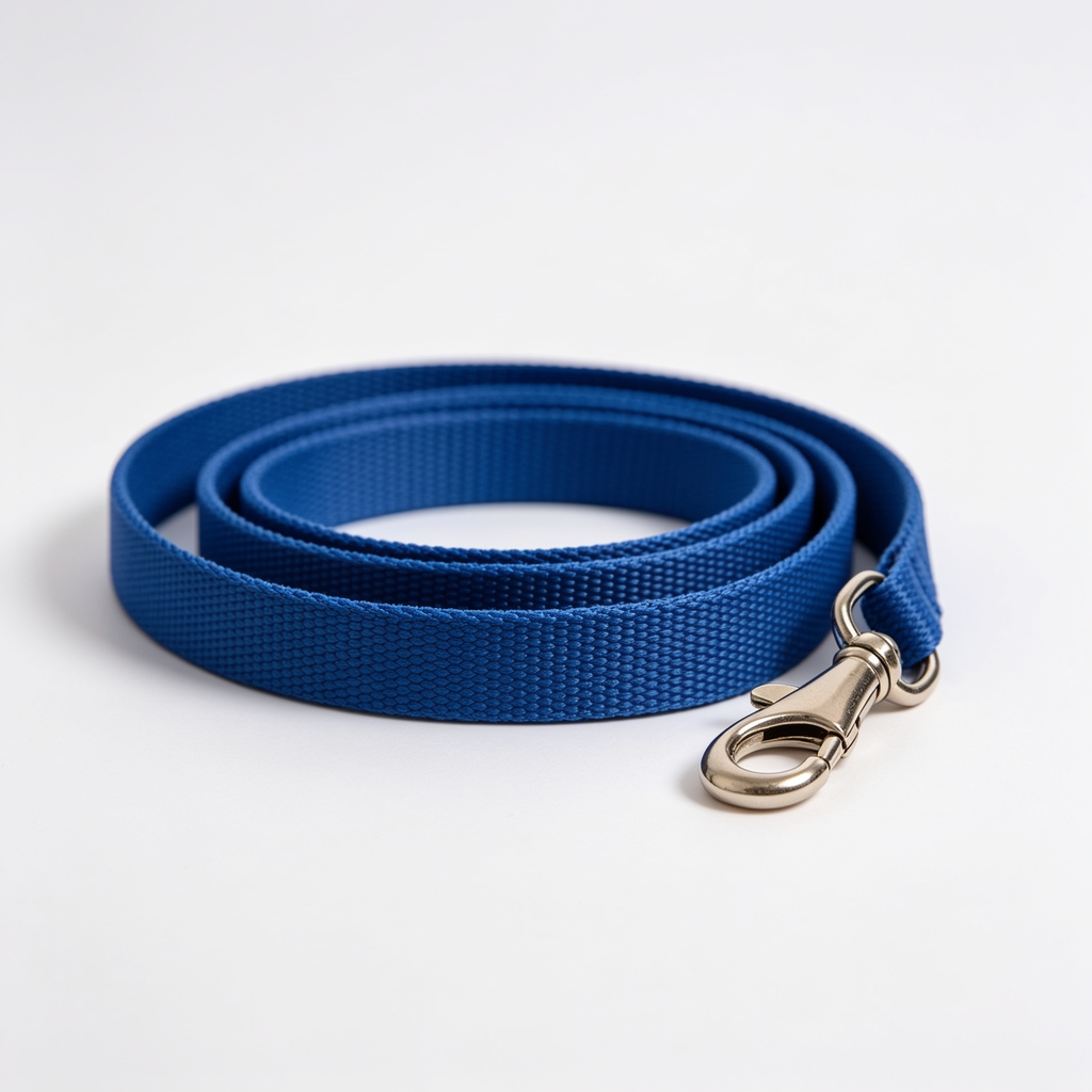 barkeleypets.com Nylon Dog Leash Strong, Durable, Traditional Style Lead with Easy to Use Bolt Snap for Small, Medium and Large Dogs 3/4" x 6', Royal Blue